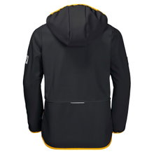 Jack Wolfskin Softshell Jacket Fourwinds (wind & water repellent) grey/yellow Kids